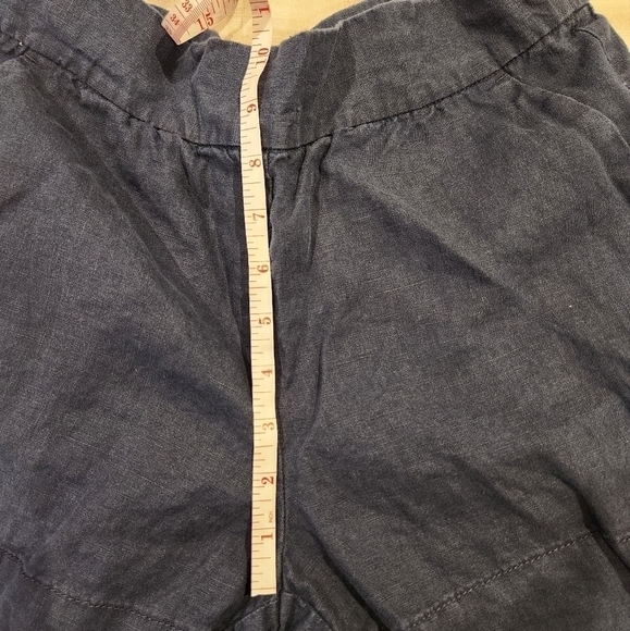 Daily Ritual Linen short Navy Blue 100% Linen pull on shorts with pockets - Picture 6 of 10
